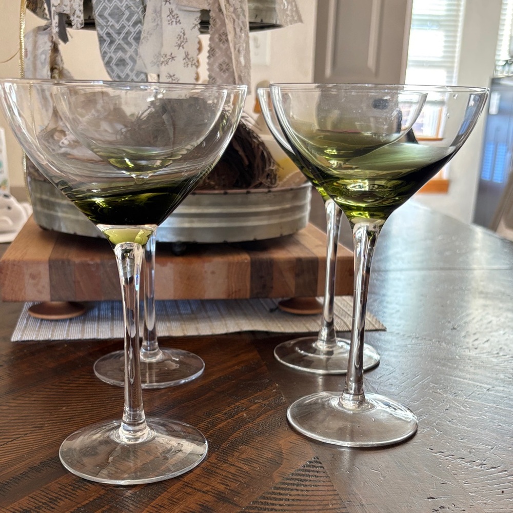 The image shows a Pier 1 Elemental Martini Cocktail Glass.